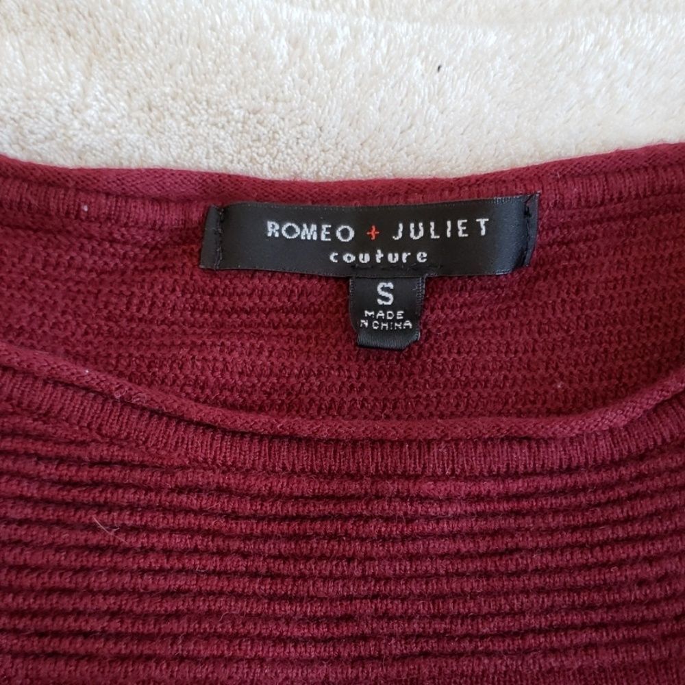 Romeo & Juliet Couture Sweater - Burgundy - Picture 3 of 5